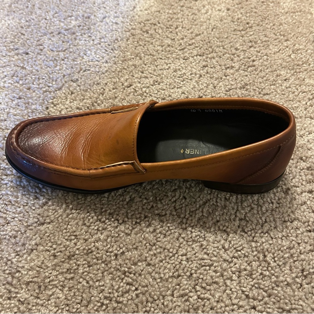 Donald Pliner Brown Leather Loafers Men’s Size 10 Made In Italy - Picture 13 of 14